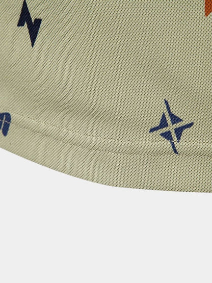 Emil | Weißes Poloshirt mit Print