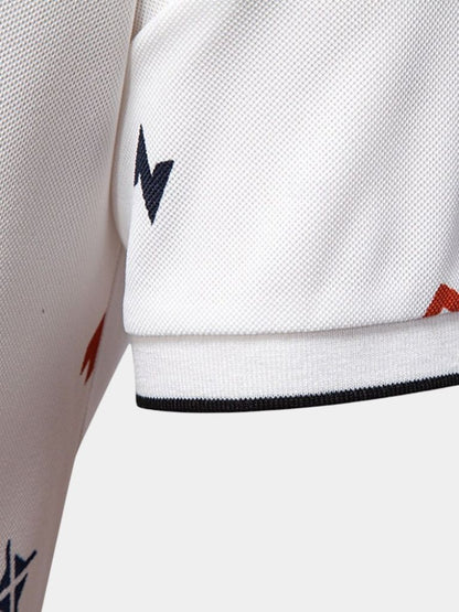 Emil | Weißes Poloshirt mit Print