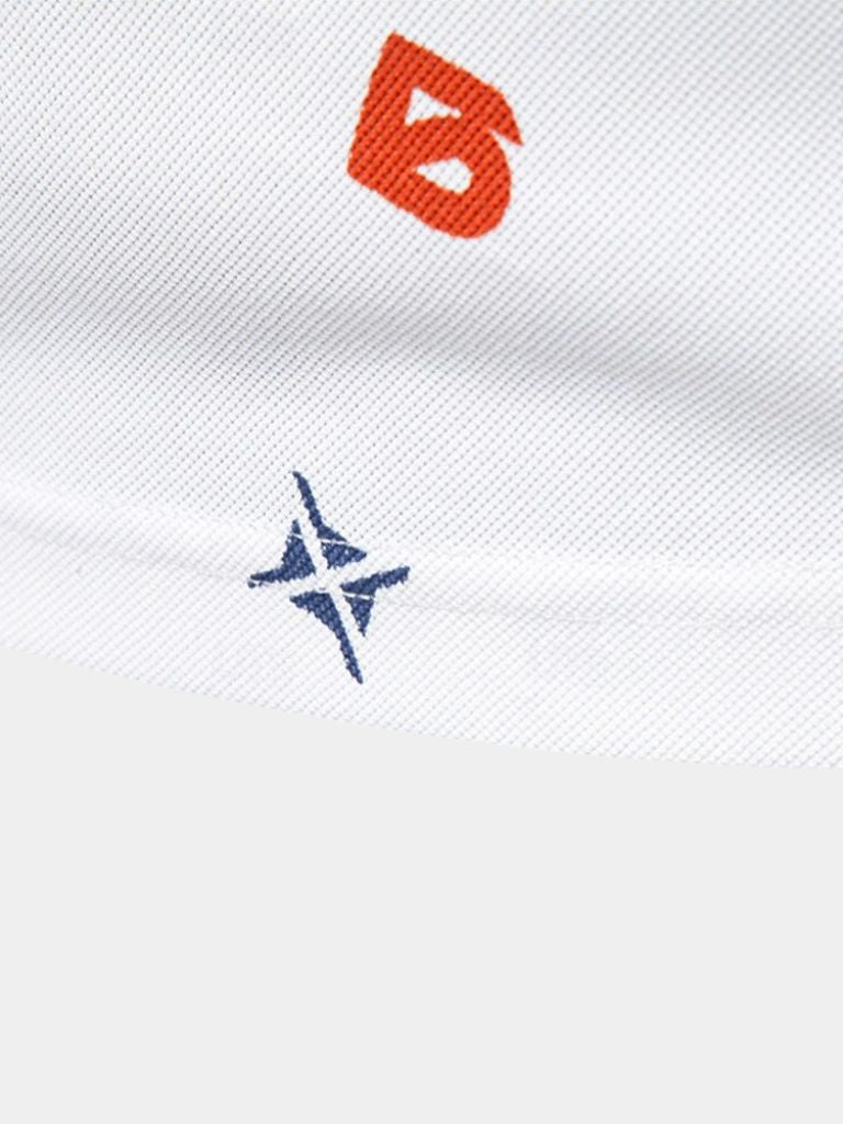 Emil | Weißes Poloshirt mit Print