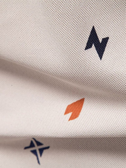 Emil | Weißes Poloshirt mit Print