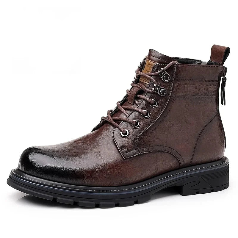 Eugen | Bordeauxrote Business-Schnürstiefel