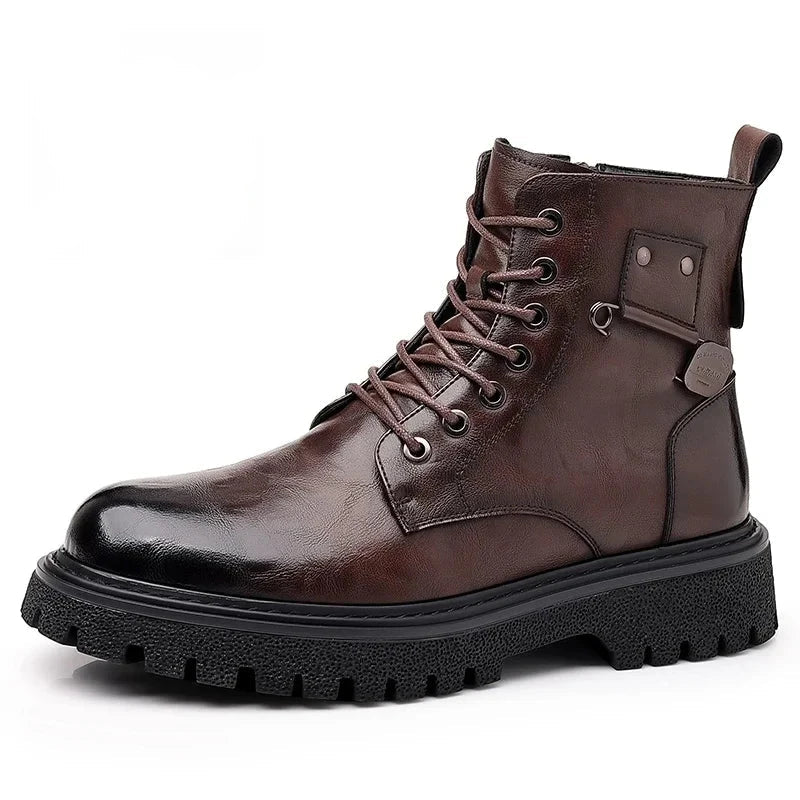 Eugen | Bordeauxrote Business-Schnürstiefel
