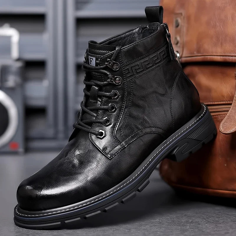 Eugen | Bordeauxrote Business-Schnürstiefel
