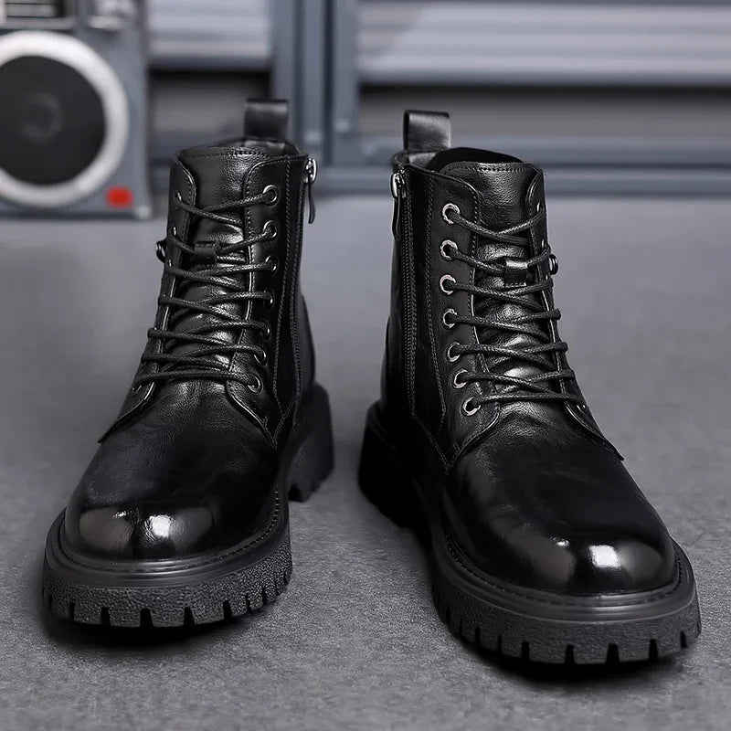 Eugen | Bordeauxrote Business-Schnürstiefel