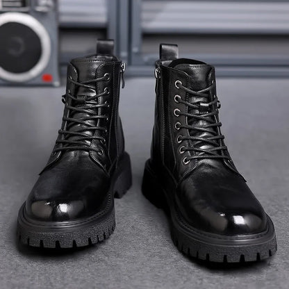 Eugen | Bordeauxrote Business-Schnürstiefel