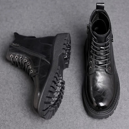 Eugen | Bordeauxrote Business-Schnürstiefel