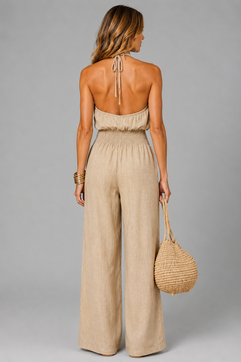 Katrin | Jumpsuit mit gesmoktem Bund