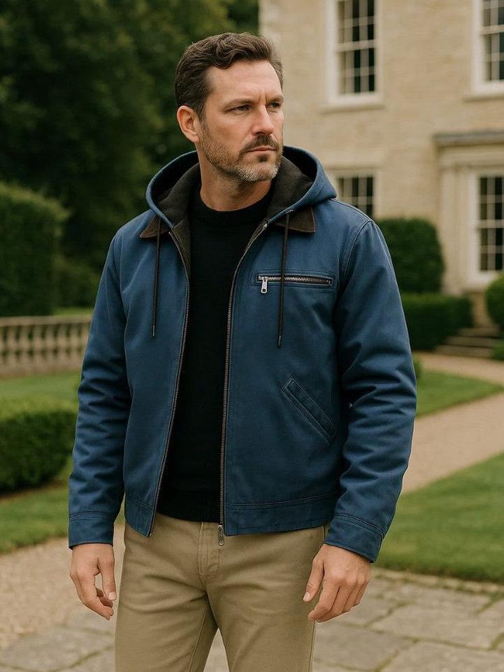 Felix | Blaue Kapuzenjacke