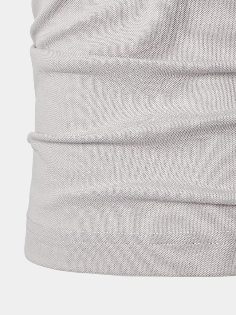 Felix | Hellgraues Poloshirt mit Kontrastkragen