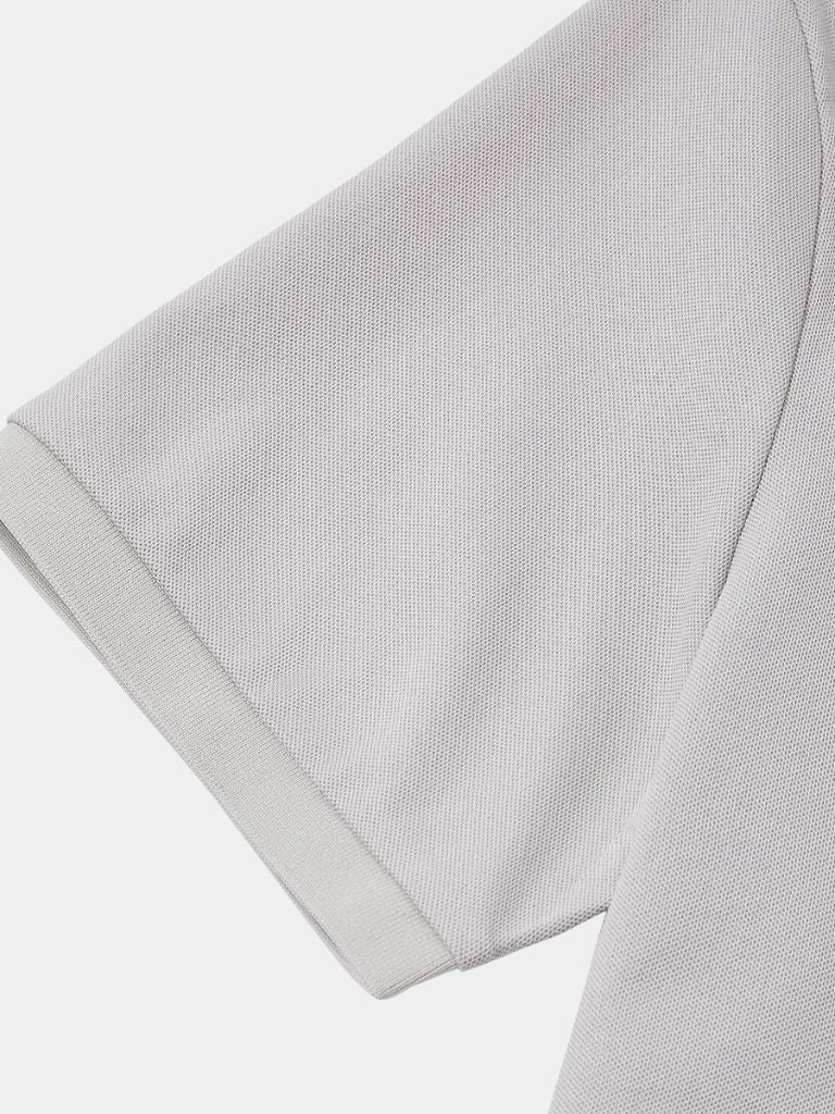 Felix | Hellgraues Poloshirt mit Kontrastkragen