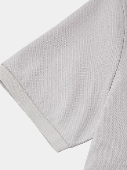 Felix | Hellgraues Poloshirt mit Kontrastkragen