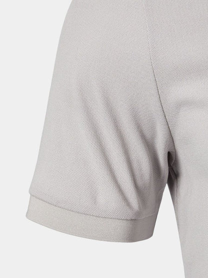 Felix | Hellgraues Poloshirt mit Kontrastkragen