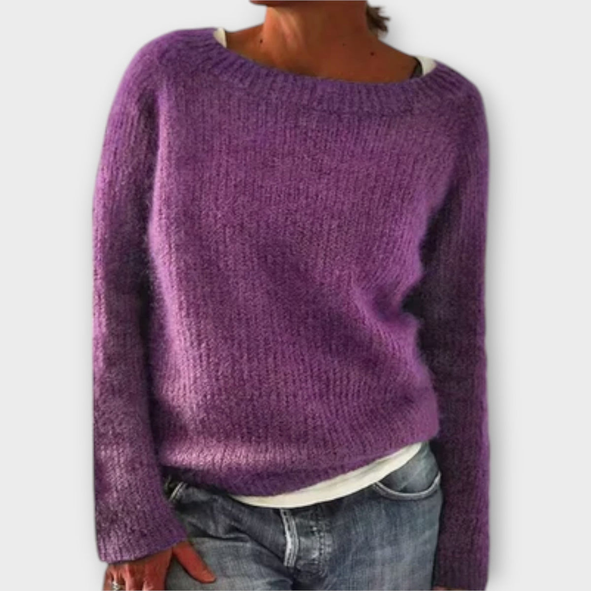 Franziska | Weicher Strickpullover in Senfgelb