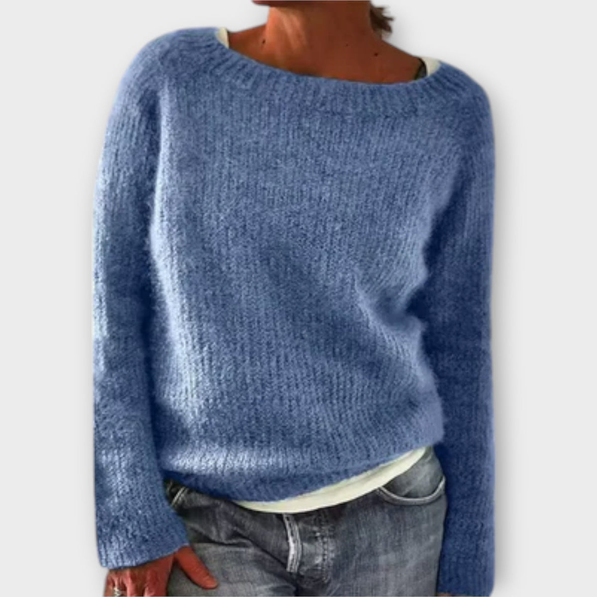 Franziska | Weicher Strickpullover in Senfgelb