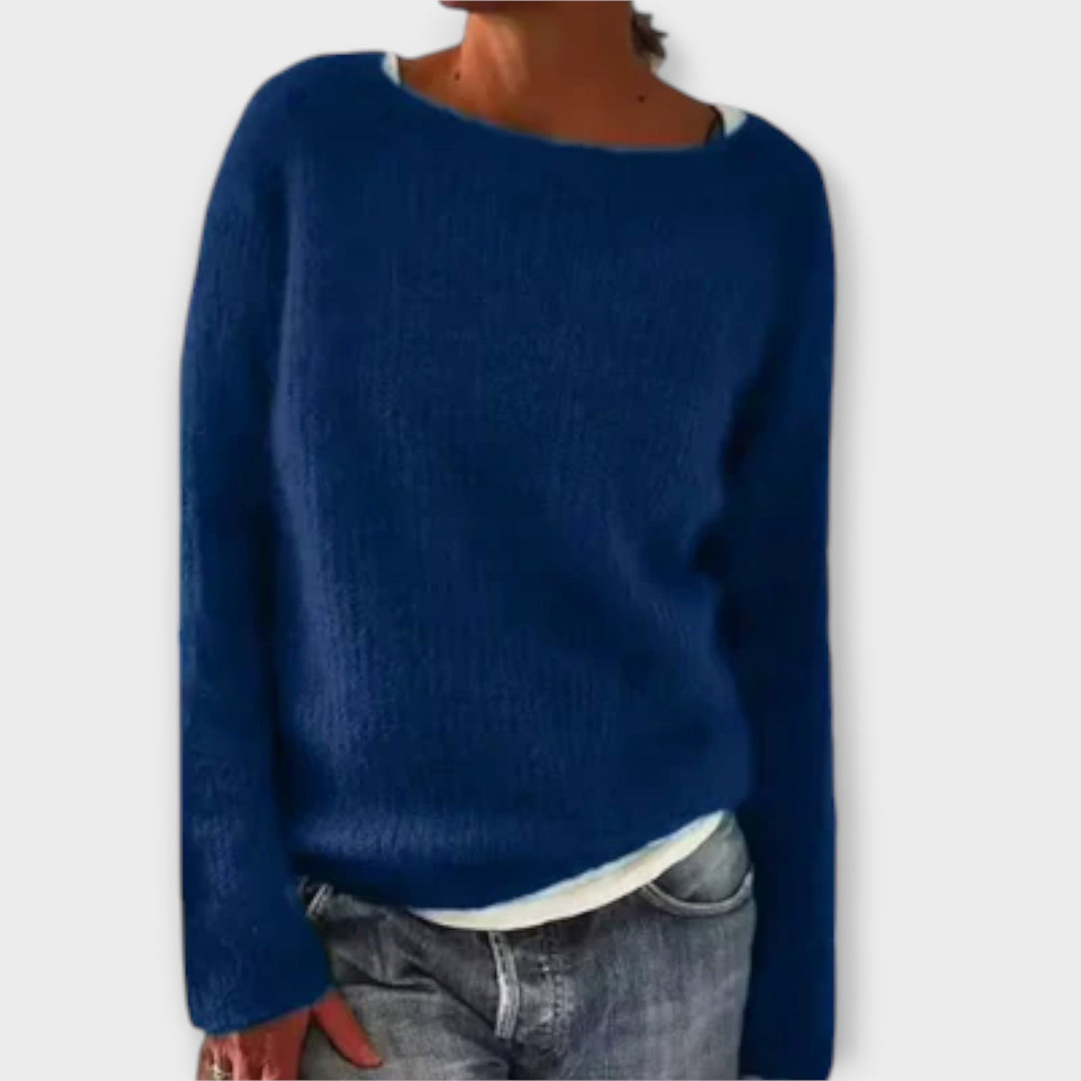 Franziska | Weicher Strickpullover in Senfgelb
