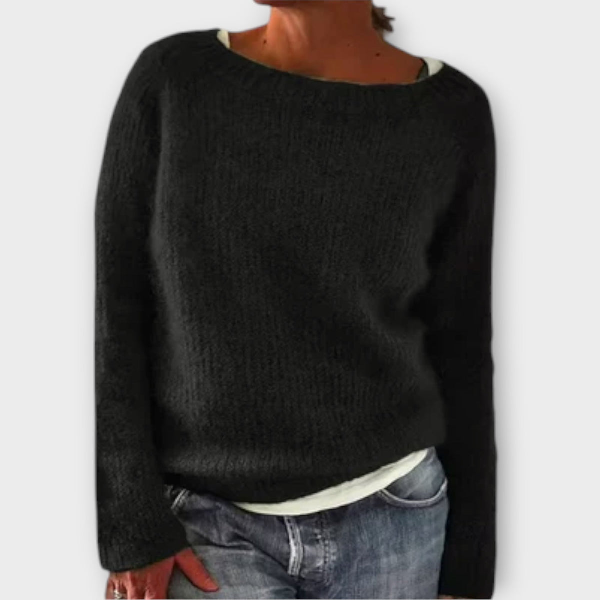 Franziska | Weicher Strickpullover in Senfgelb