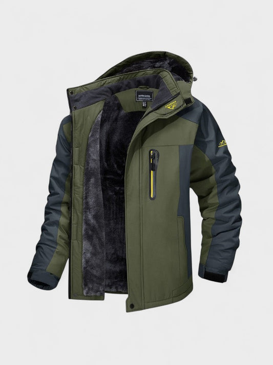 Finn | Grüne Outdoorjacke mit Kapuze