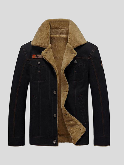 Friedrich | Olivgrüne Jacke mit Teddykragen