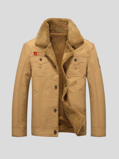 Friedrich | Olivgrüne Jacke mit Teddykragen