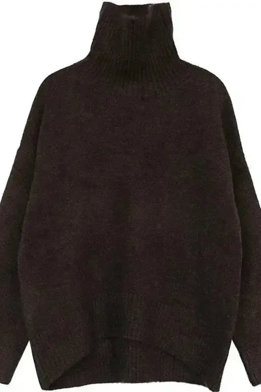 Freda | Anthrazitfarbener Rollkragenpullover