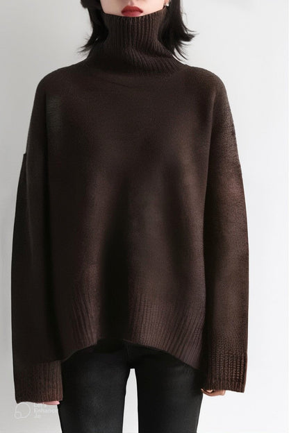 Freda | Anthrazitfarbener Rollkragenpullover