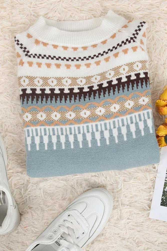 Gemma | Fair-Isle-Pullover in Salbeigrün