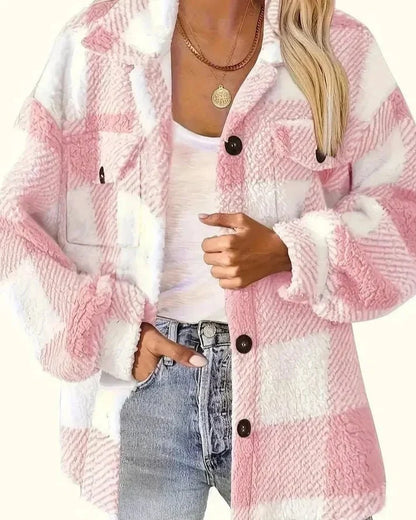 Gina | Karierte Fleecejacke