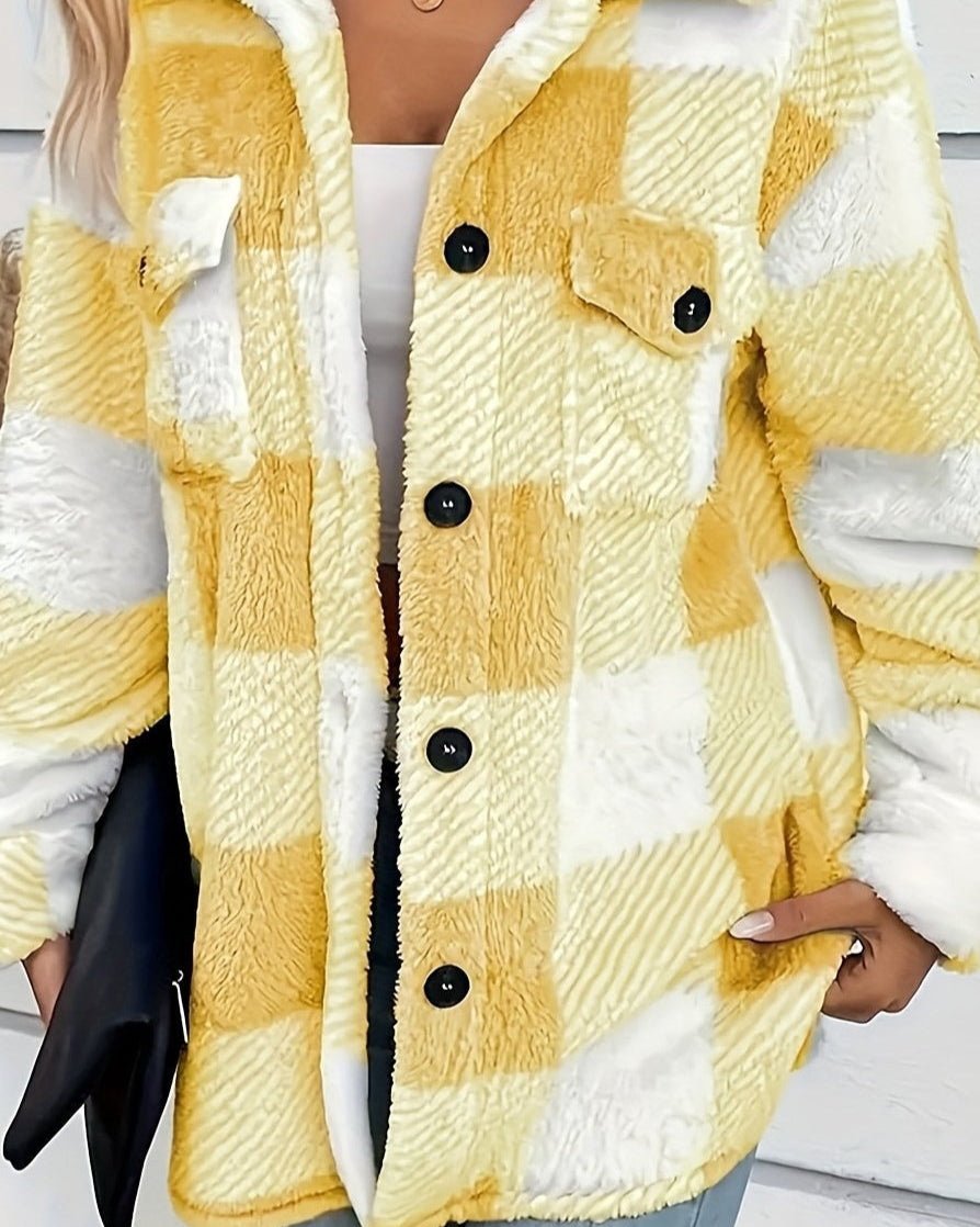 Gina | Karierte Fleecejacke
