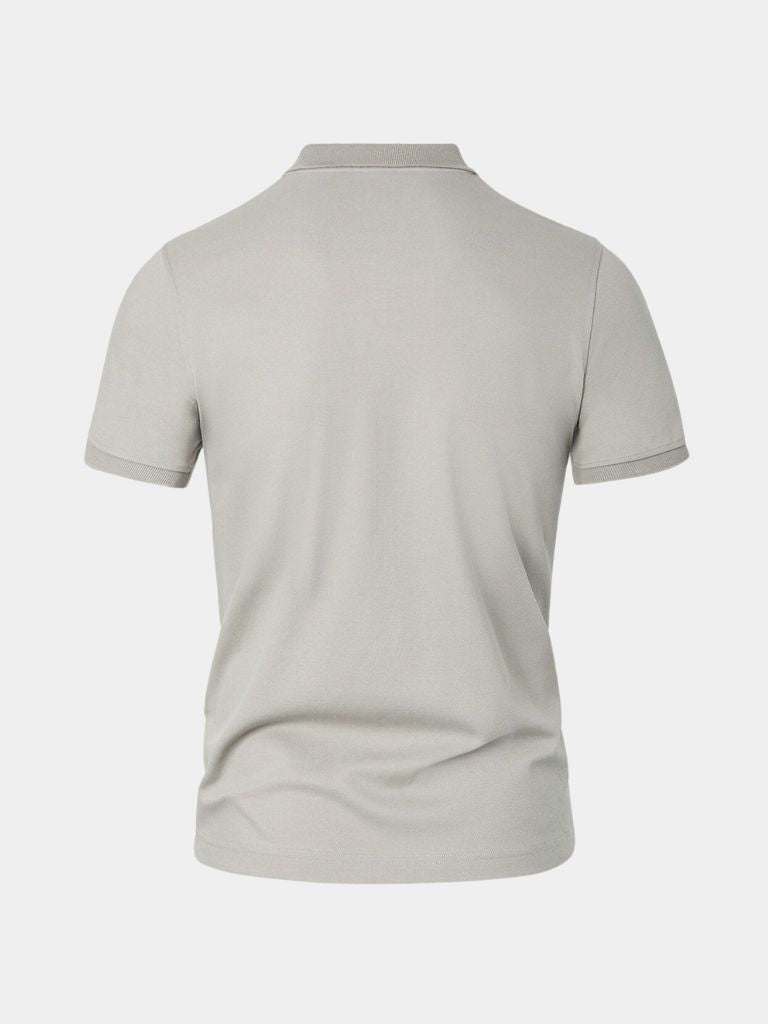 Gernot | Klassisches hellgraues Poloshirt