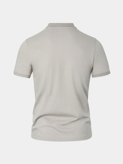 Gernot | Klassisches hellgraues Poloshirt