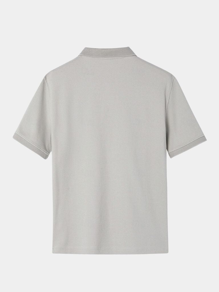 Gernot | Klassisches hellgraues Poloshirt