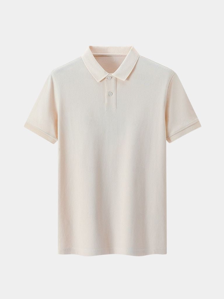 Gernot | Klassisches hellgraues Poloshirt