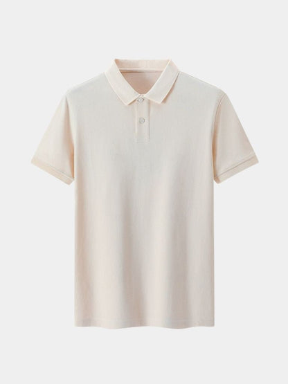 Gernot | Klassisches hellgraues Poloshirt