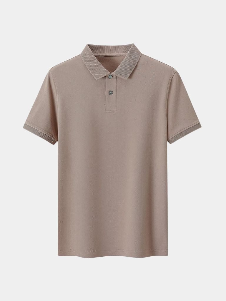 Gernot | Klassisches hellgraues Poloshirt