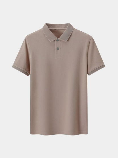 Gernot | Klassisches hellgraues Poloshirt