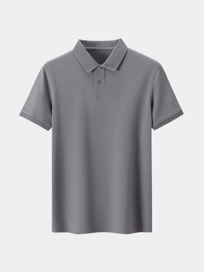 Gernot | Klassisches hellgraues Poloshirt
