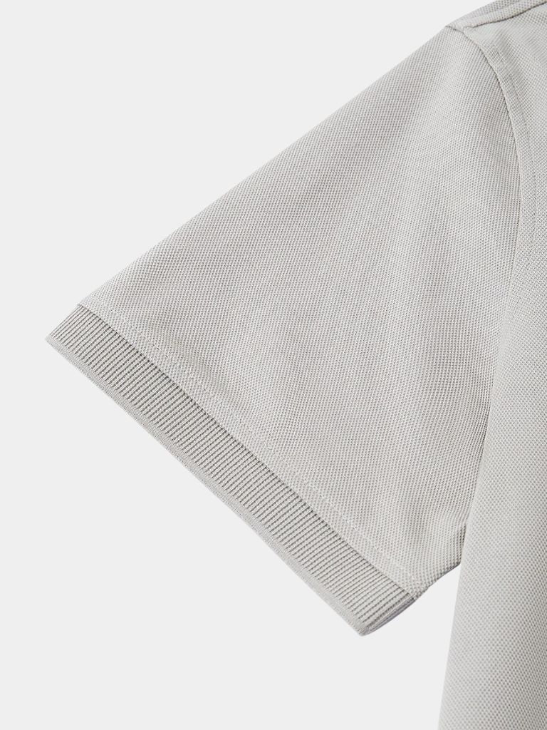 Gernot | Klassisches hellgraues Poloshirt