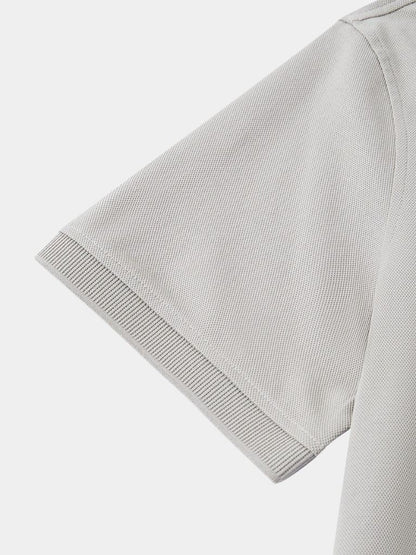 Gernot | Klassisches hellgraues Poloshirt