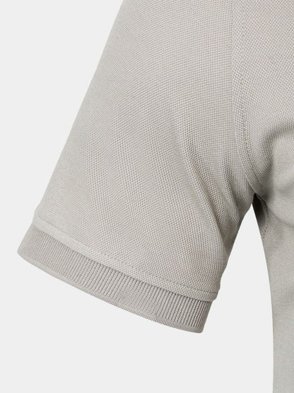 Gernot | Klassisches hellgraues Poloshirt