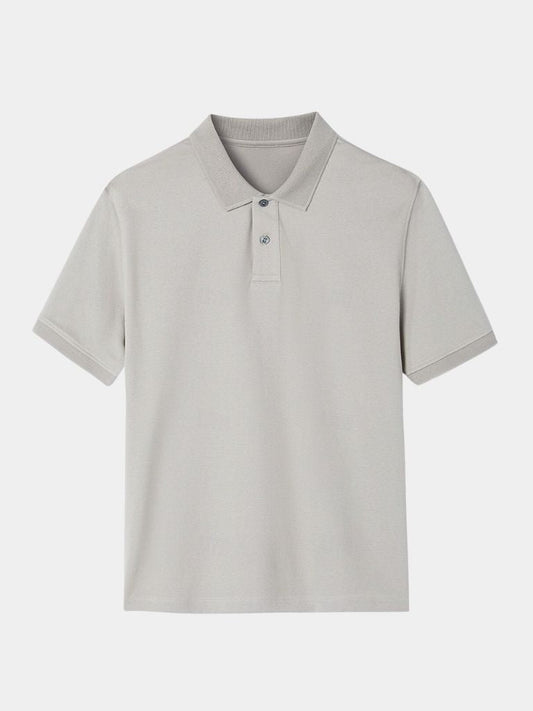 Gernot | Klassisches hellgraues Poloshirt