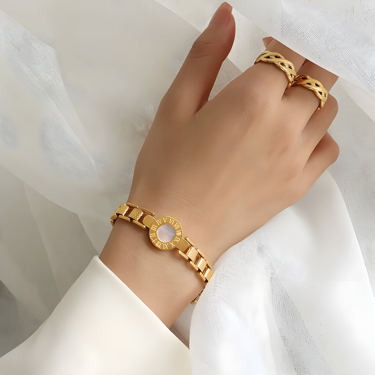 Romana | Armband mit rundem Stein