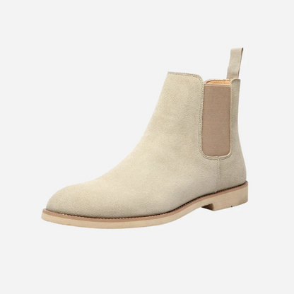 Hagen | Beige Chelsea-Boots in Veloursoptik