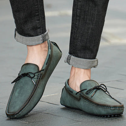 Edgar | Loafer in Veloursoptik mit handgearbeiteter Optik
