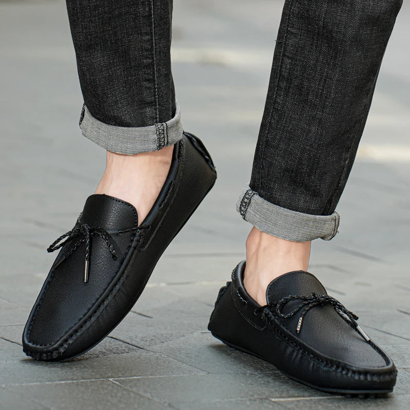 Edgar | Loafer in Veloursoptik mit handgearbeiteter Optik