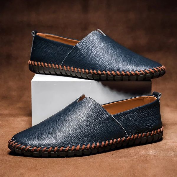 Dieter | Loafer in Lederoptik mit Handnaht-Optik