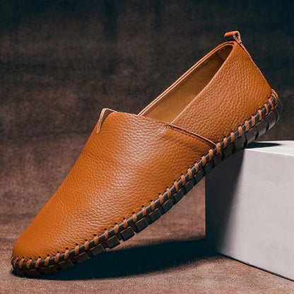 Dieter | Loafer in Lederoptik mit Handnaht-Optik