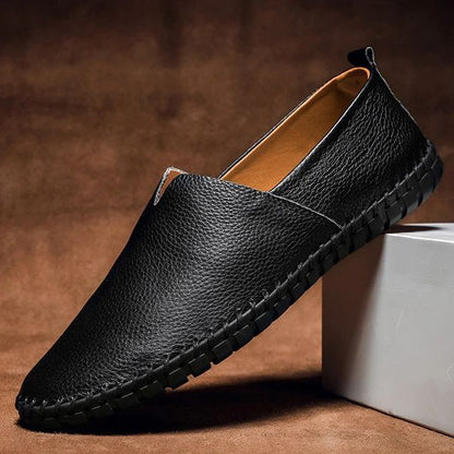Dieter | Loafer in Lederoptik mit Handnaht-Optik