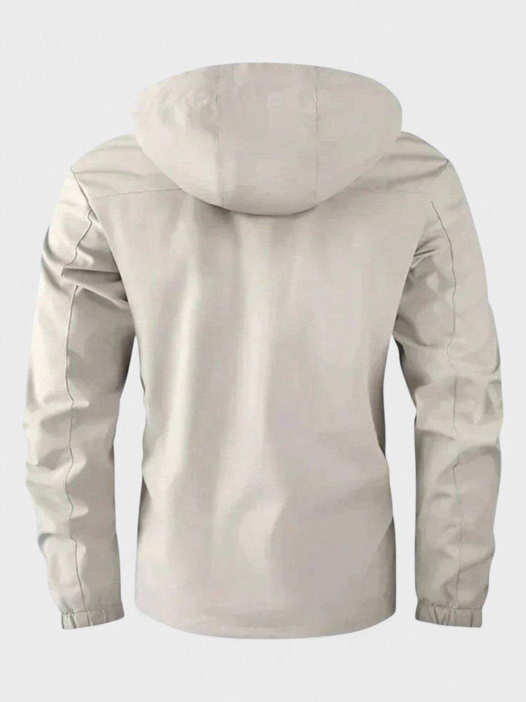 Hannes | Weiße Winterjacke mit Kapuze