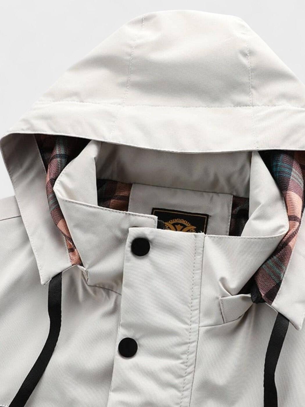 Hannes | Weiße Winterjacke mit Kapuze