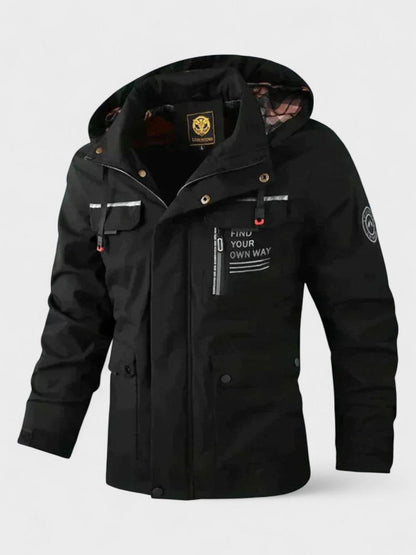 Hannes | Weiße Winterjacke mit Kapuze